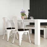 Dorel Fusion Dining chair in gun metal, black, Silver or white Pack of 2-22461