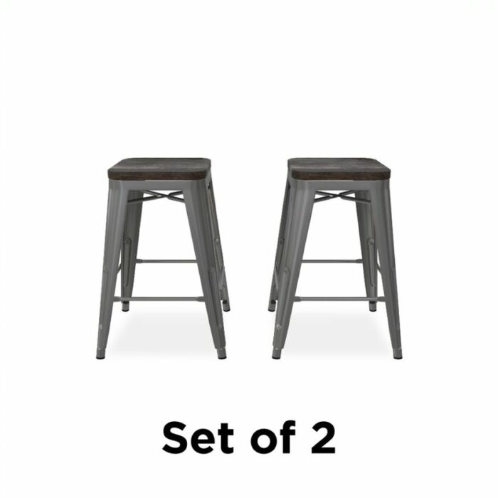 Dorel Fusion Counter stool in Gun metal, silver or Bronze Pack of 2-22450