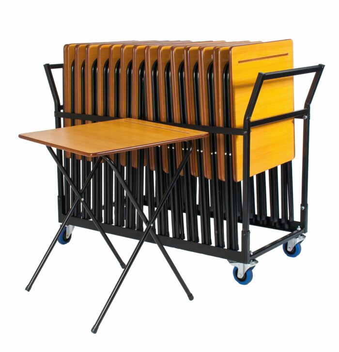 Zlite 25 x Folding Exam Desks & Trolley Deals, Beech or Grey-0