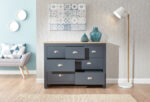 GFW Lancaster 7 Drawer Merchants Chest Slate Blue-20087