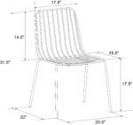 Dorel Caden Wire Dining Chair - Black (set of 2)-19000