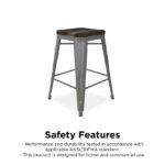 Dorel Fusion Counter stool in Gun metal, silver or Bronze Pack of 2-22451