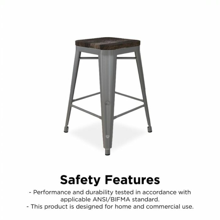 Dorel Fusion Counter stool in Gun metal, silver or Bronze Pack of 2-22451