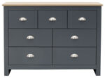 GFW Lancaster 7 Drawer Merchants Chest Slate Blue-20086
