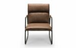 Julian Bowen Gramercy Industrial Style Chair - Brown Faux Leather-19400