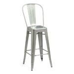 Zap Marcel Metal Bar Stool with Back Rest indoor or outdoor use Black, Grey, Blue, Yellow-20071