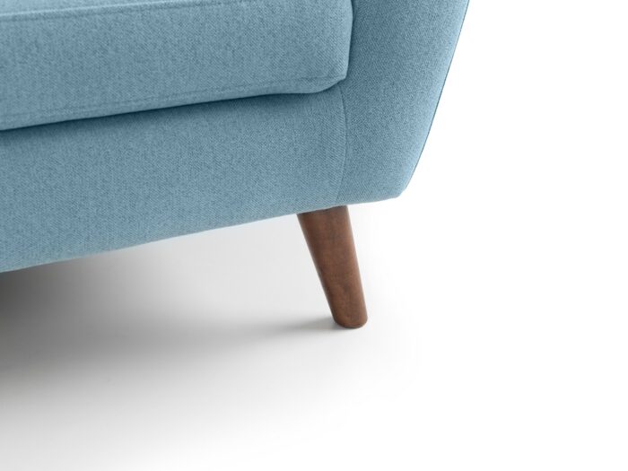 julian bowen Monza Retro Armchair Blue Linen Fabric-19317
