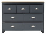 GFW Lancaster 7 Drawer Merchants Chest Slate Blue-20089