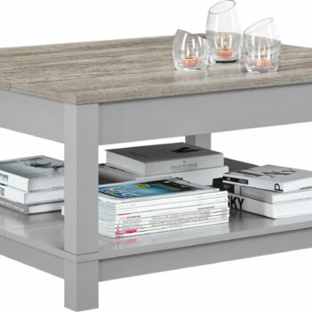 Dorel Carver coffee table in grey/weathered oak -0