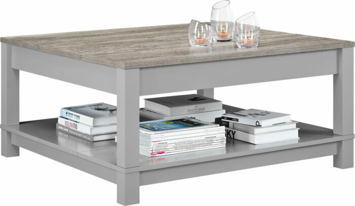 Dorel Carver coffee table in grey/weathered oak -0