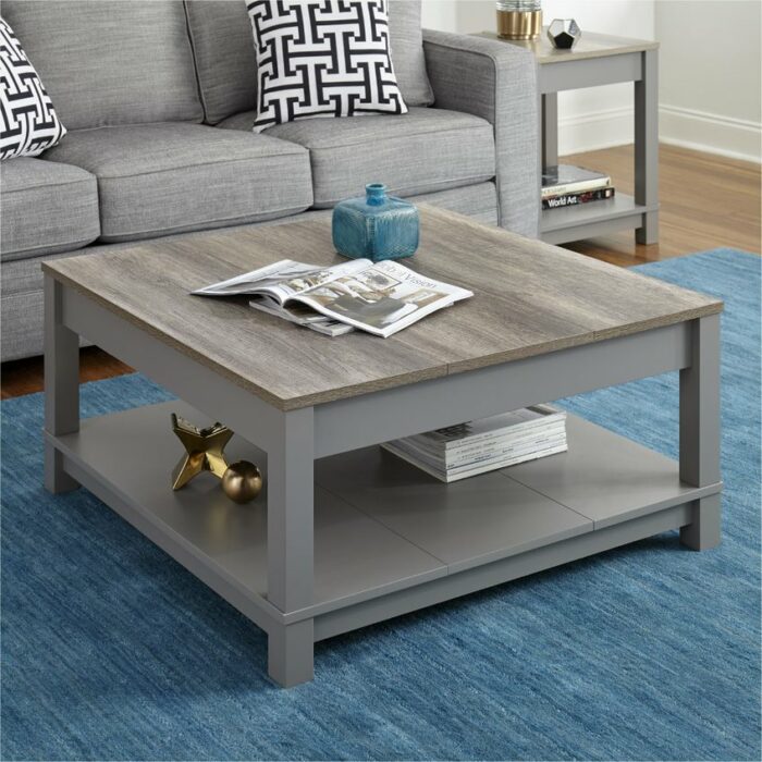 Dorel Carver coffee table in grey/weathered oak -19163