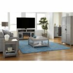 Dorel Carver Bar cabinet in black/weathered oak or grey/weathered oak-19180