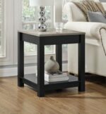 Dorel Carver End table in black/weathered oak or grey/weathered oak-19205