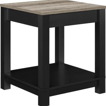 Dorel Carver End table in black/weathered oak or grey/weathered oak-0