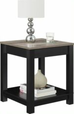 Dorel Carver End table in black/weathered oak or grey/weathered oak-19211