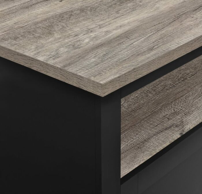 Dorel Carver End table in black/weathered oak or grey/weathered oak-19201