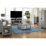 Dorel Carver End table in black/weathered oak or grey/weathered oak-19209