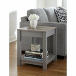 Dorel Carver End table in black/weathered oak or grey/weathered oak-19212