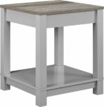 Dorel Carver End table in black/weathered oak or grey/weathered oak-19210