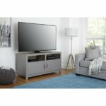 Dorel carver tv stand in grey/weathered oak or black/weathered oak-19220