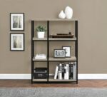 Dorel Elmwood bookcase in distressed grey oak-19264
