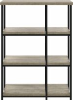 Dorel Elmwood bookcase in distressed grey oak-19261