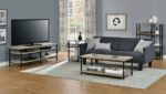 Dorel Elmwood bookcase in distressed grey oak-19262
