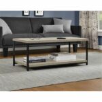 Dorel Elmwood coffee table in distressed grey oak-19276