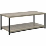 Dorel Elmwood coffee table in distressed grey oak-0
