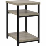 Dorel Elmwood End table in distressed grey oak-0