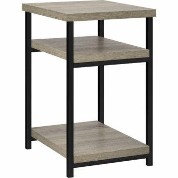 Dorel Elmwood End table in distressed grey oak-0