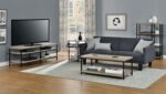 Dorel Elmwood End table in distressed grey oak-19281
