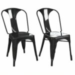 Dorel Finn metal dining chair in black or grey-0