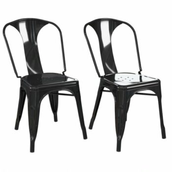 Dorel Finn metal dining chair in black or grey-0