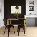 Dorel Finn metal dining chair in black or grey-19413