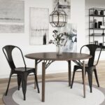 Dorel Finn metal dining chair in black or grey-19414