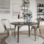 Dorel Finn metal dining chair in black or grey-19416
