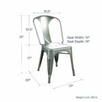 Dorel Finn metal dining chair in black or grey-19412