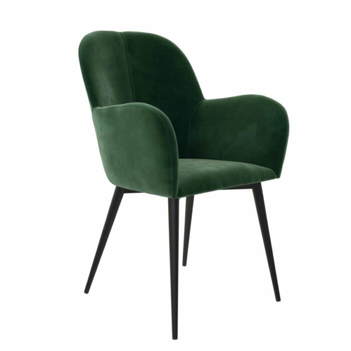 Dorel Fitz Accent chair in Silver Grey, Deep Red, Mustard or Green velvet-19421
