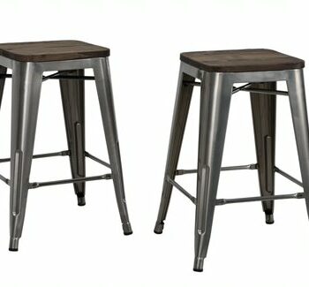 Dorel Fusion Counter stool in Gun metal, silver or Bronze Pack of 2-0