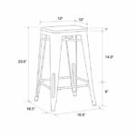 Dorel Fusion Counter stool in Gun metal, silver or Bronze Pack of 2-19539