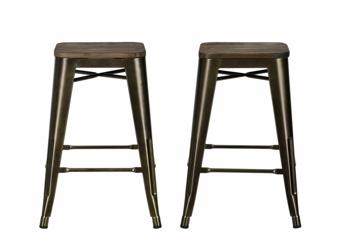 Dorel Fusion Counter stool in Gun metal, silver or Bronze Pack of 2-19540