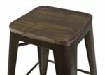 Dorel Fusion Counter stool in Gun metal, silver or Bronze Pack of 2-19538