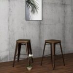 Dorel Fusion Counter stool in Gun metal, silver or Bronze Pack of 2-19541