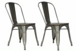 Dorel Fusion Dining chair in gun metal, black, Silver or white Pack of 2-0