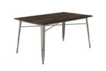 Dorel Fusion rectangular dining table in Black or gun metal-0