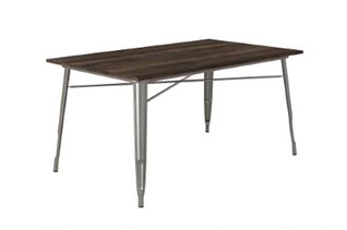 Dorel Fusion rectangular dining table in Black or gun metal-0