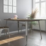 Dorel Fusion rectangular dining table in Black or gun metal-19557