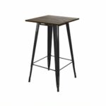 Dorel Fusion square bar table in black or gun metal-0