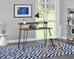 Dorel Haven Retro desk in Black / distressed gray oak / Espresso / walnut-19574
